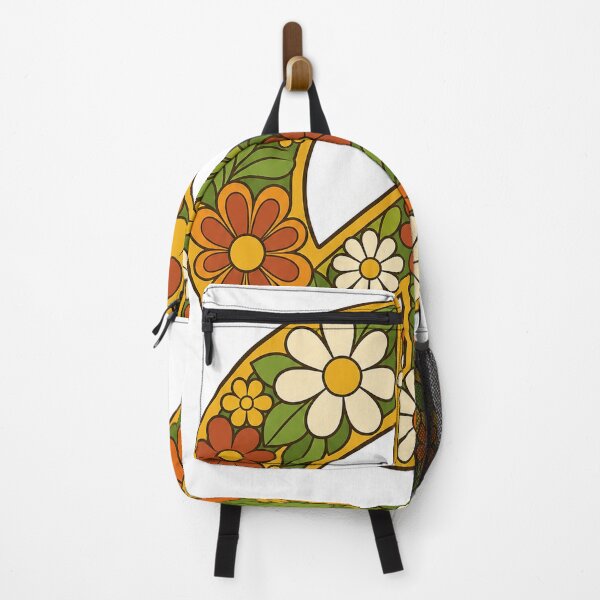 Item preview, Retro Peace Flowers - Groovy 70s Aesthetic Design designed and sold by VisualArtsOasis.