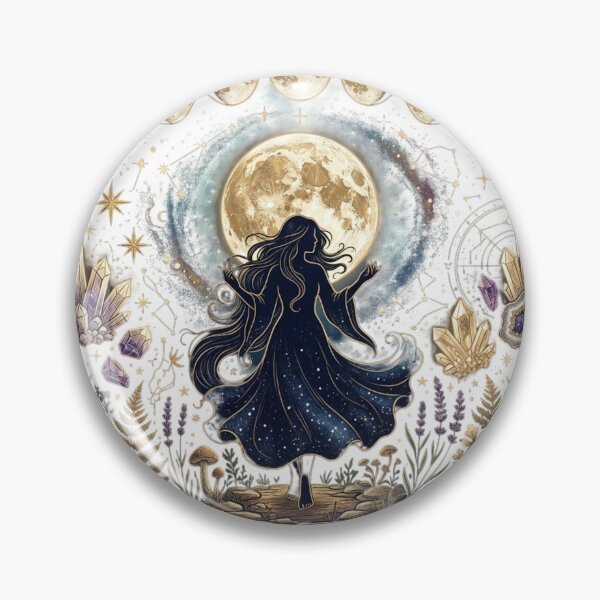 Item preview, Moon Phase Witch Art Print — Celestial Mystical Wall Decor designed and sold by Seifinty .