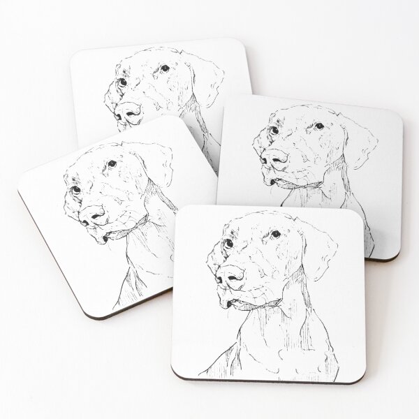 Item preview, Vizsla Dog Drawing | Vizsla Dog Lover Gift | Hungarian Vizsla Line Art Print designed and sold by ArtofDogsbySeb.