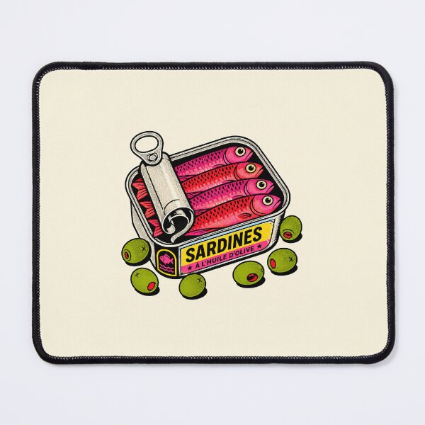 Item preview, Retro Pop Art Sardine Tin Aesthetic Illustration designed and sold by Prints-Things.