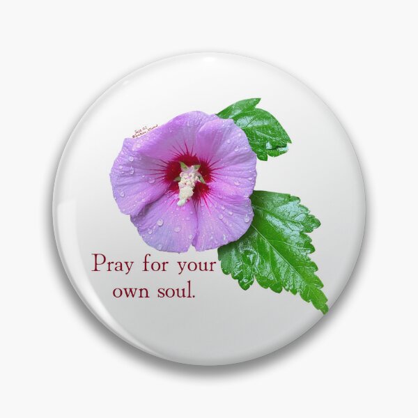 Item preview, Pray for your own soul, Purple flower with leaves designed and sold by Josephine Ethereal.