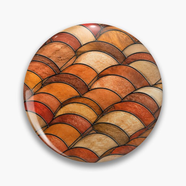 Item preview, Terracotta Waves Stained Glass Pattern designed and sold by Dresut.