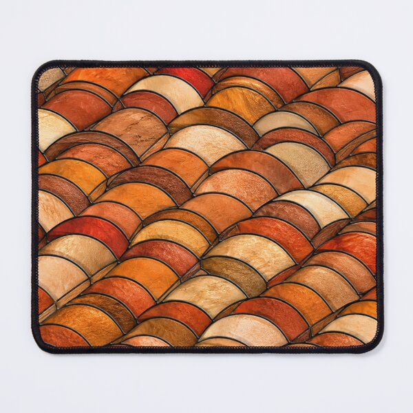 Item preview, Terracotta Waves Stained Glass Pattern designed and sold by Dresut.