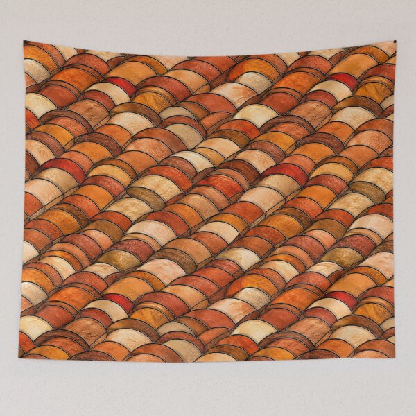 Item preview, Terracotta Waves Stained Glass Pattern designed and sold by Dresut.