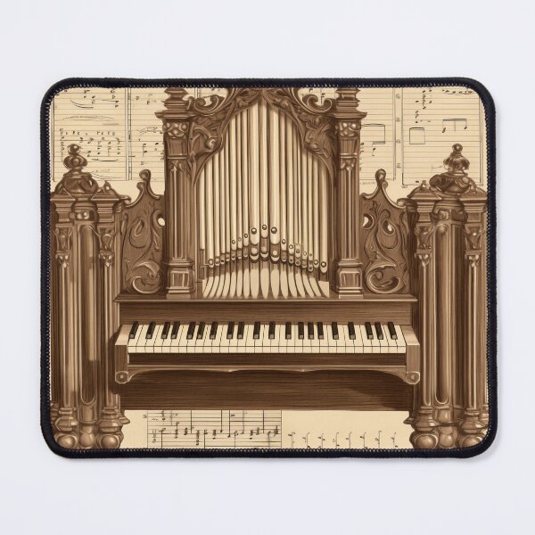 Item preview, Victorian Pipe Organ and Sheet Music Illustration designed and sold by pinkal.