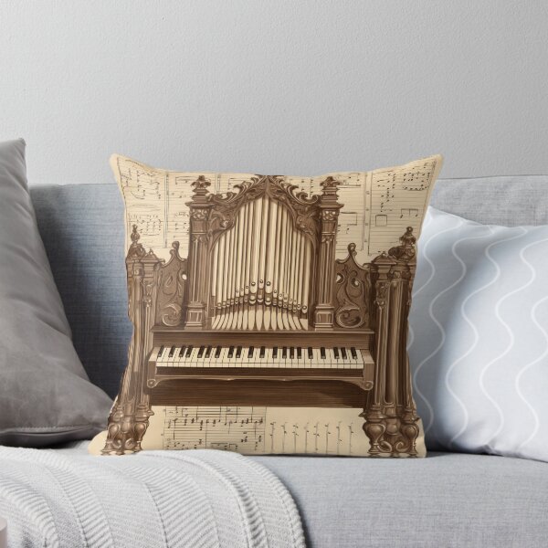 Item preview, Victorian Pipe Organ and Sheet Music Illustration designed and sold by pinkal.
