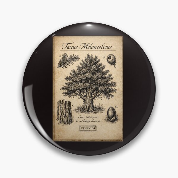 Item preview, Taxus Melancolicus Funny Poisonous Plant Victorian Botanical Print Gift designed and sold by Print Loft.