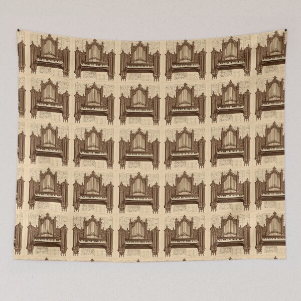 Item preview, Victorian Pipe Organ and Sheet Music Illustration designed and sold by pinkal.