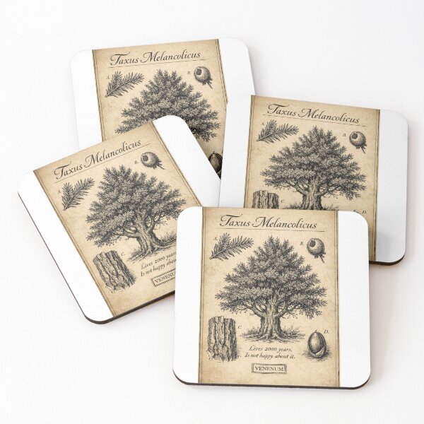 Item preview, Taxus Melancolicus Funny Poisonous Plant Victorian Botanical Print Gift designed and sold by Print Loft.