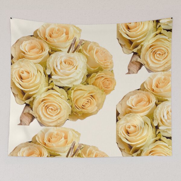 Item preview, Soft Pale Yellow and Green Rose Bouquet Cutout designed and sold by BalkanBloom.