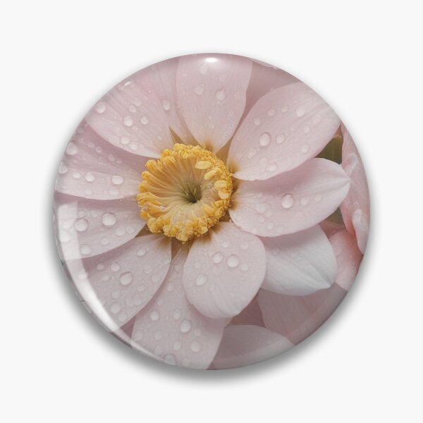 Item preview, Delicate Pink Flowers with Fresh Dew Drops designed and sold by LuminaWalls.