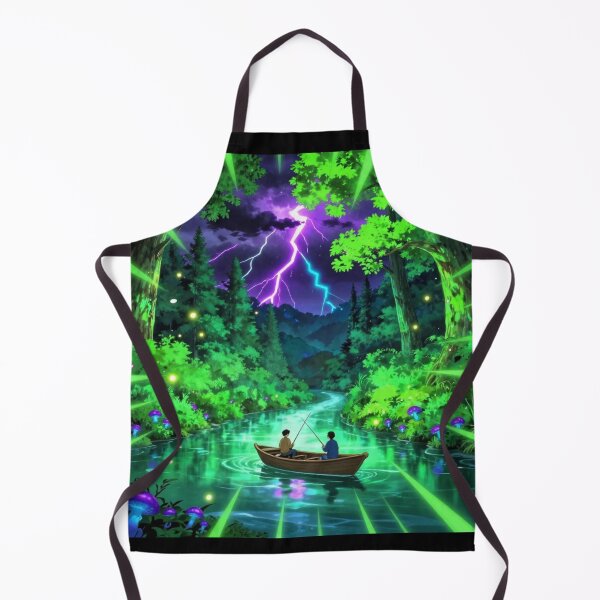 Item preview, Neon Lightning River – Fantasy Forest Adventure designed and sold by DervoTeck2767.
