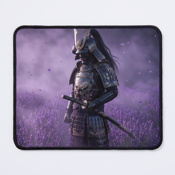 Item preview, The Lone Samurai in Lavender Field designed and sold by LifeToPrints.