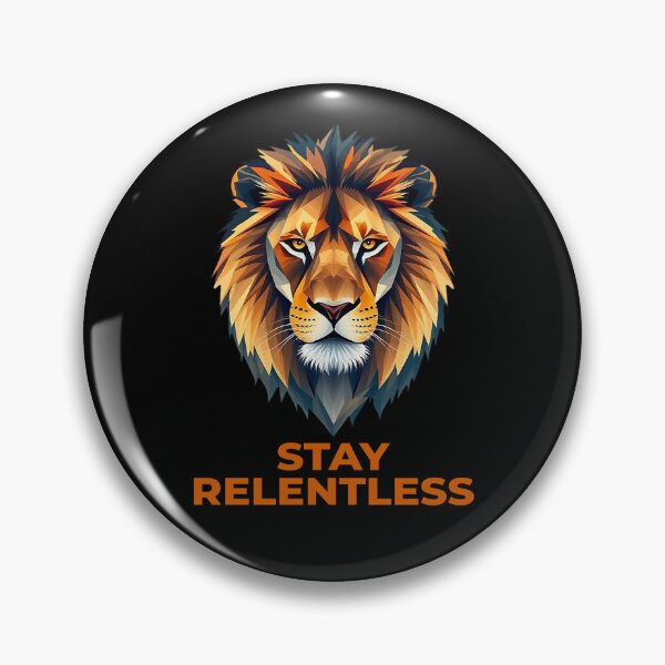 Item preview, Stay Relentless Geometric Lion. designed and sold by Endless7Art.