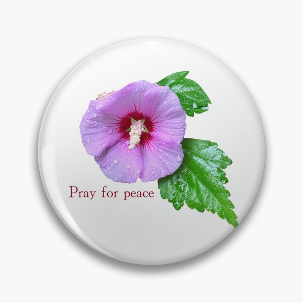 Item preview, Pray for peace, Purple flower with leaves designed and sold by Josephine Ethereal.