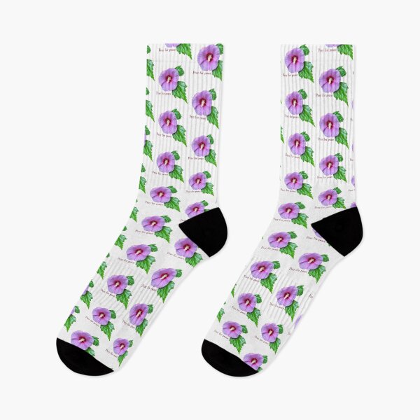 Item preview, Pray for peace, Purple flower with leaves designed and sold by Josephine Ethereal.