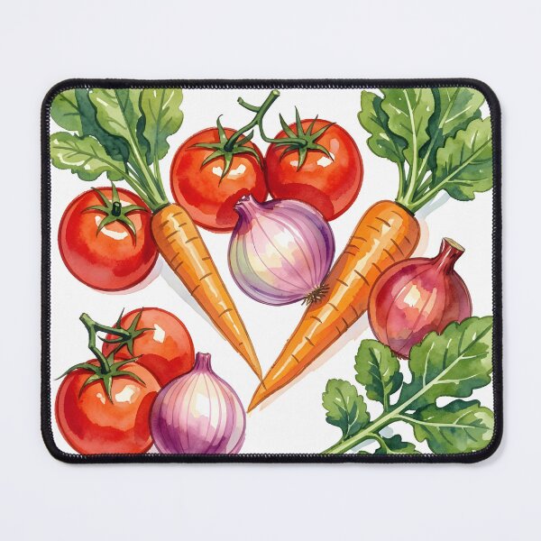 Item preview, Watercolor Vegetables Recipe Book – Tomatoes Onions Carrots Kitchen Design designed and sold by EmeraldeaArt.