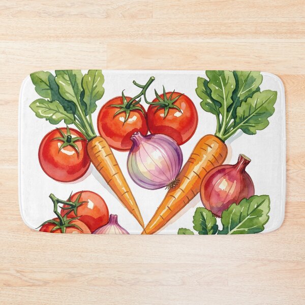 Item preview, Watercolor Vegetables Recipe Book – Tomatoes Onions Carrots Kitchen Design designed and sold by EmeraldeaArt.