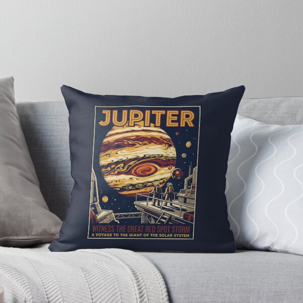Item preview, Jupiter Retro NASA Travel Poster Great Red Spot St designed and sold by RetroRewind Studio.