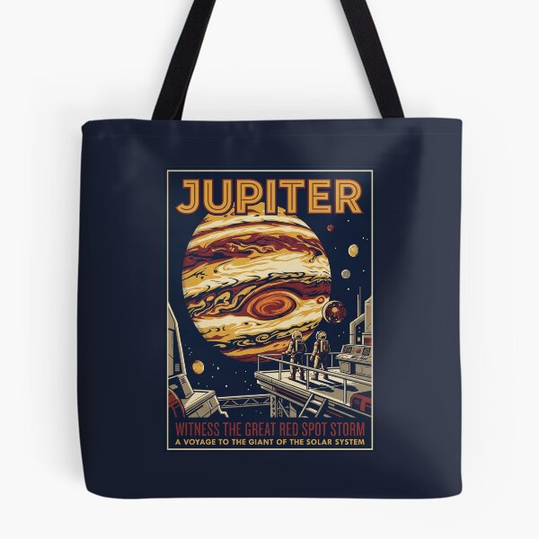 Item preview, Jupiter Retro NASA Travel Poster Great Red Spot St designed and sold by RetroRewind Studio.