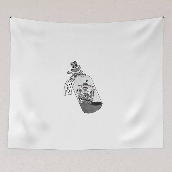 Item preview, Straw hat jolly roger icon sealed inside a glass bottle designed and sold by JohnnyFive8.