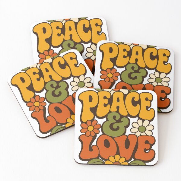 Item preview, Retro Peace and Love - Groovy 70s Aesthetic Design designed and sold by VisualArtsOasis.