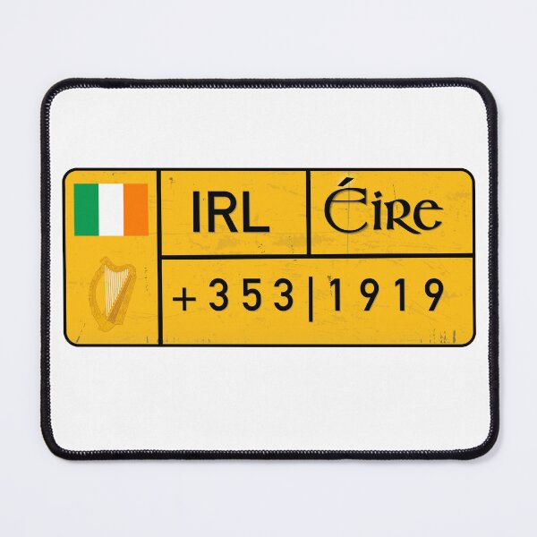 Item preview, Ireland License Plate Sticker | Yellow Vintage Plate Design & Irish Flag | Celtic Heritage Series designed and sold by Mawtini Collective.