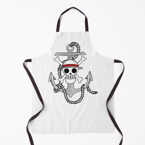 Item preview, Pirate skull with straw hat anchored on heavy ropes designed and sold by JohnnyFive8.