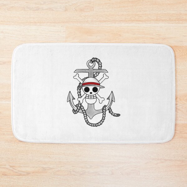 Item preview, Pirate skull with straw hat anchored on heavy ropes designed and sold by JohnnyFive8.