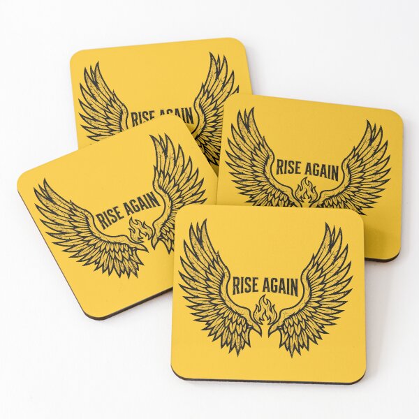 Item preview, Rise Again Golden Wings Fire Motivational Design designed and sold by FlorisnArt.