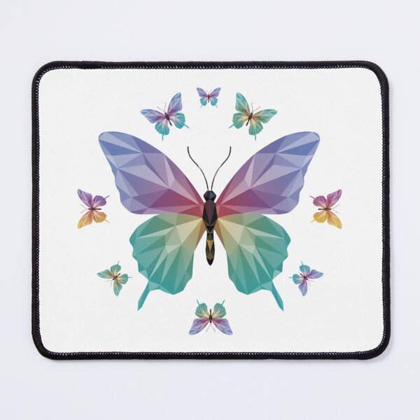 Item preview, Tribal Butterfly - Rainbow Geometric Butterfly – Vibrant Low Poly Butterfly Art designed and sold by ArcticFoxStudio.