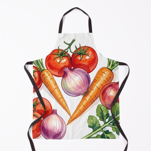 Item preview, Vegetables Still Life Illustration – Watercolor Set of Tomatoes, Onions & Carrots designed and sold by EmeraldeaArt.