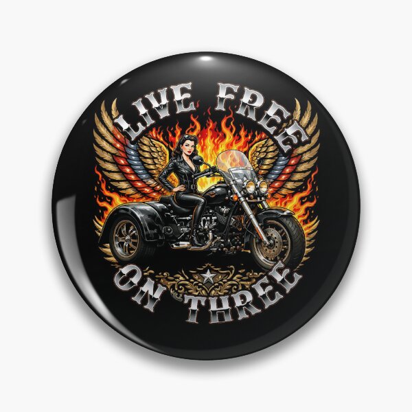 Item preview, Live Free On Three Ride Wild Wheels Forever designed and sold by DeimosArtIntl.