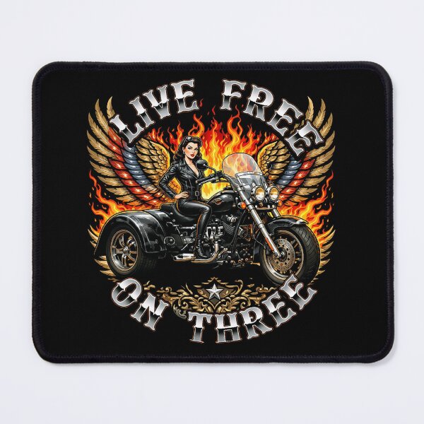 Item preview, Live Free On Three Ride Wild Wheels Forever designed and sold by DeimosArtIntl.