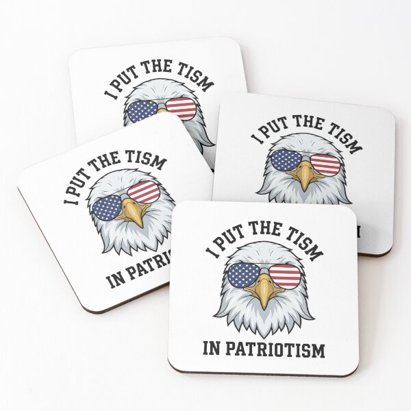 Item preview, I Put The Tism In Patriotism Funny Eagle American Flag designed and sold by Ali-printshop.