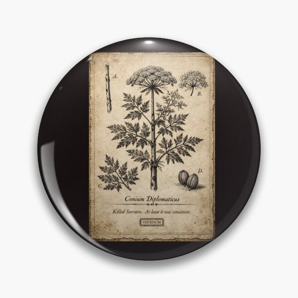 Item preview, Conium Diplomaticus Funny Poisonous Plant Victorian Botanical Print Gift designed and sold by Print Loft.