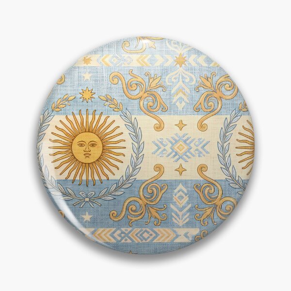 Item preview, Argentina Hola Pattern Botanical Floral Marine Farmhouse Textile designed and sold by ART ATTACK ZONE.
