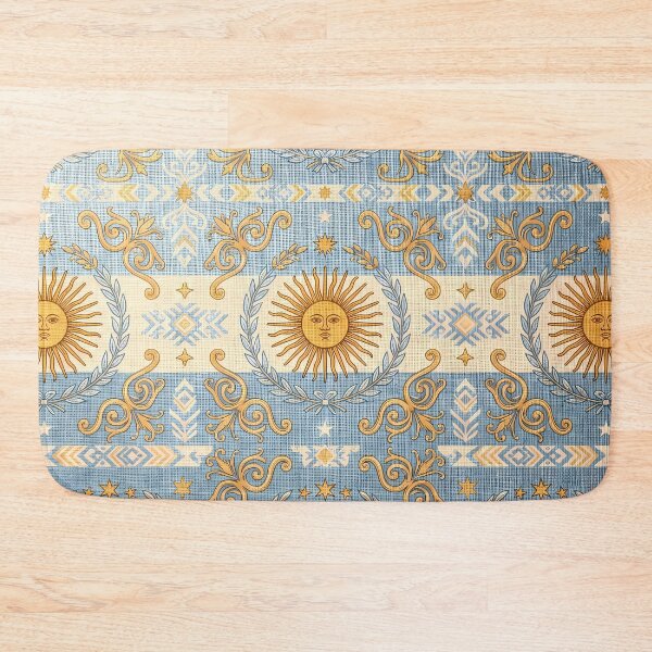 Item preview, Argentina Hola Pattern Botanical Floral Marine Farmhouse Textile designed and sold by ART ATTACK ZONE.