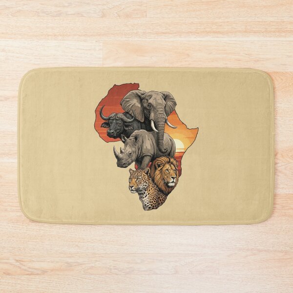 Item preview, African Big Five Animals Safari Wildlife Sunset designed and sold by d247.