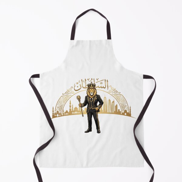 Item preview, Sultan Arabic Lion King Islamic Arch Black Gold Art designed and sold by Presshue.