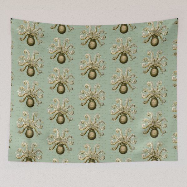 Item preview, Octopus  – Haeckel Vintage Science Art - Sage Green designed and sold by FUNKARIUM.