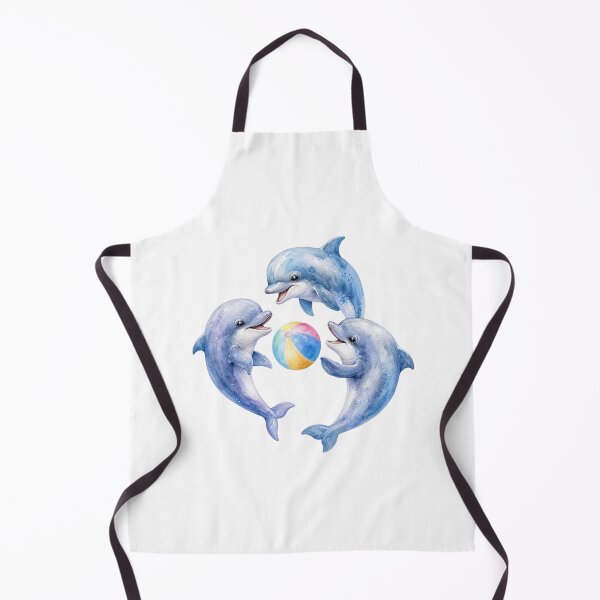 Item preview, Cute Dolphins Playing with Beach Ball - Watercolor Nursery Art designed and sold by PAPIRO SIGLO XXI.