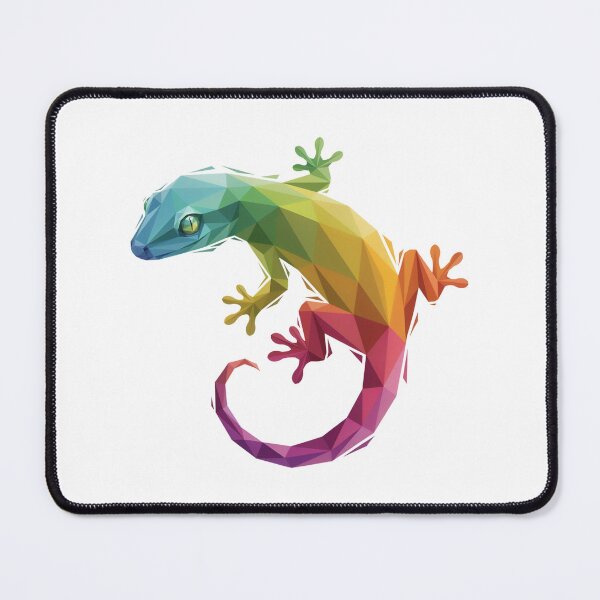 Item preview, Tribal Gecko - Rainbow Low Poly Gecko – Colorful Geometric Lizard Art Design designed and sold by ArcticFoxStudio.