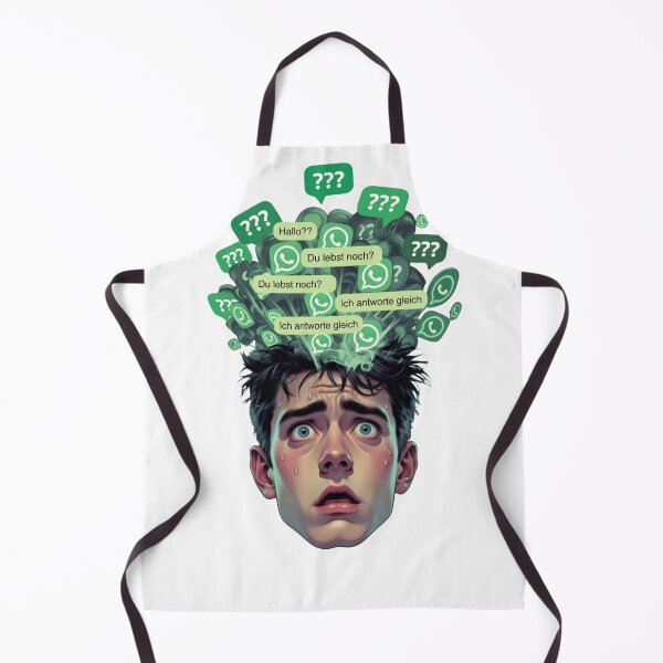 Item preview, WhatsApp chaos again with the "I'll reply right away" message. designed and sold by design-rebell.