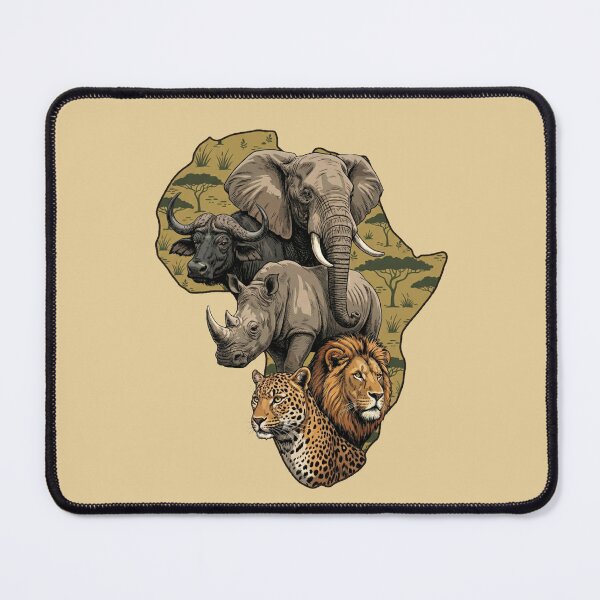 Item preview, African Big Five Wildlife Safari Map designed and sold by d247.