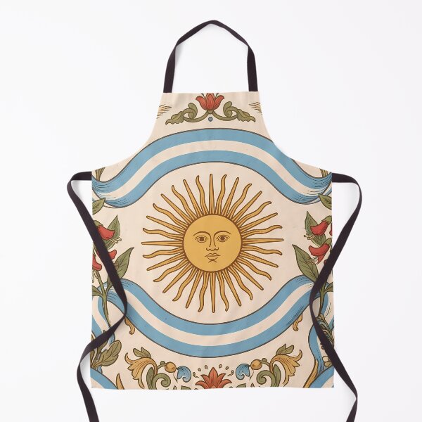 Item preview, Gaucho Argentino Pattern Botanical Floral Marine Farmhouse Textile designed and sold by ART ATTACK ZONE.