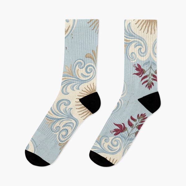Item preview, Sol Argentina Pattern Botanical Floral Marine Farmhouse Textile designed and sold by ART ATTACK ZONE.