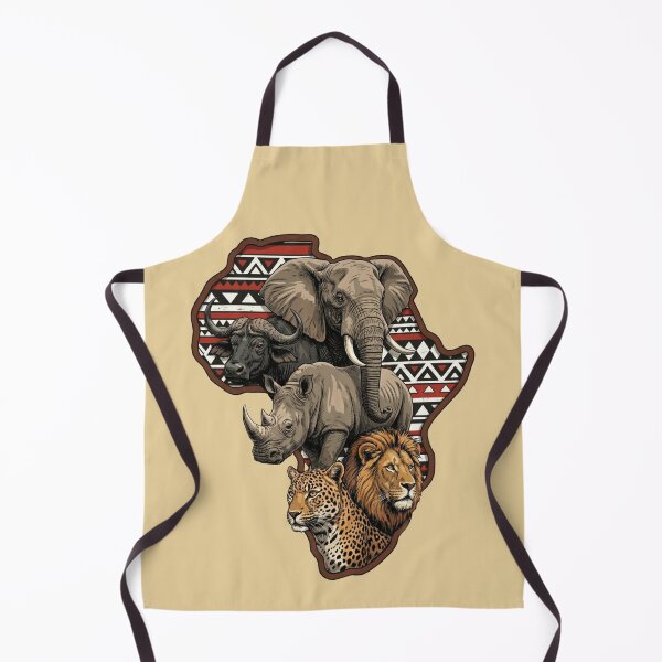 Item preview, African Big Five Animals Continent Tribal Art designed and sold by d247.