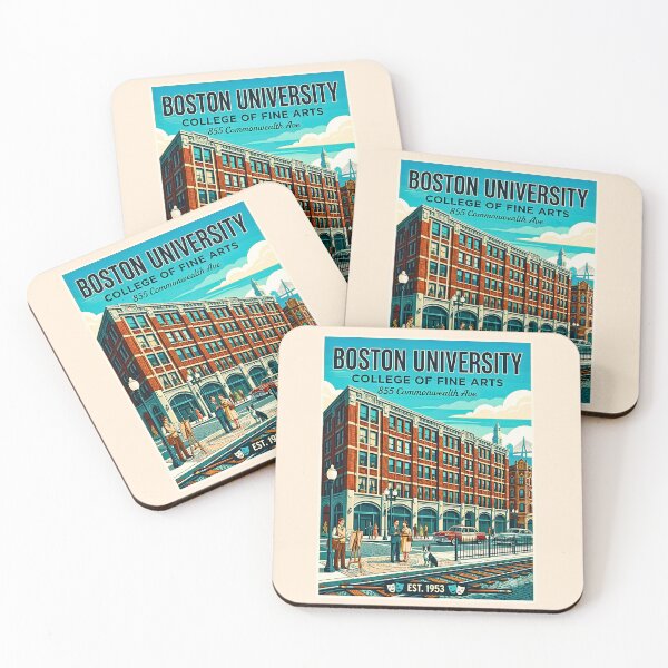 Item preview, Mid Century Boston University Fine Arts Architectural Poster designed and sold by EvergreenPark - Tee Studio.