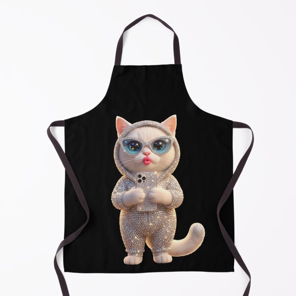 Item preview, Adorable 3D Animated Cat Art - Cute Chibi Kitten - Bling bling Cat designed and sold by FotoLibreStudio.